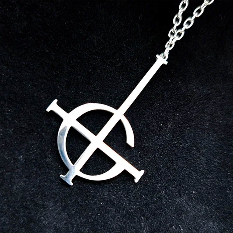 Ghost Bc Nameless Ghoul Pendant Necklace Stainless Steel Necklace for Men Women Ghost Band Grucifix