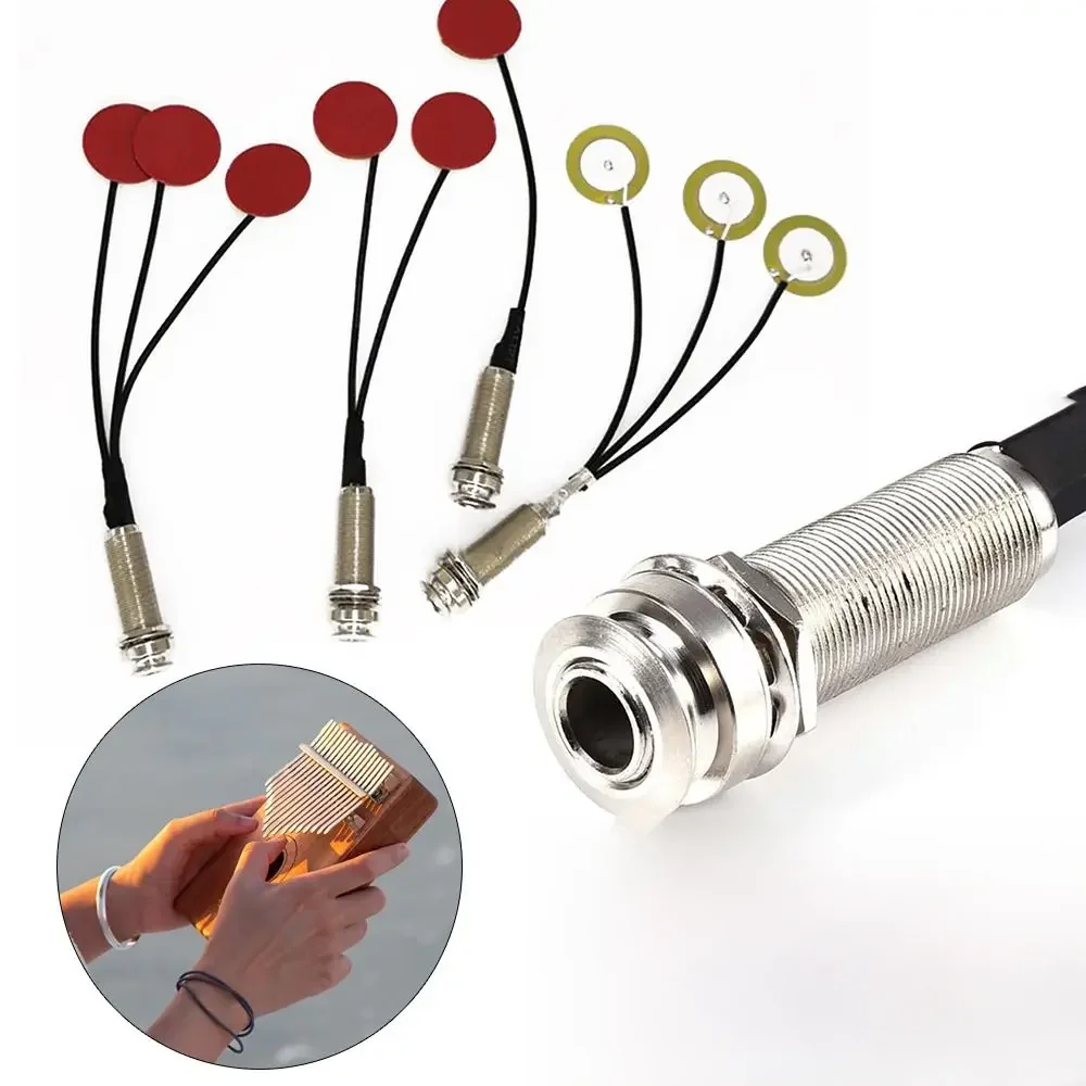 3 Transducer Pickups End Pin Jack Musical instrument pickup Acoustic Guitar Patch Ethnic Instrument