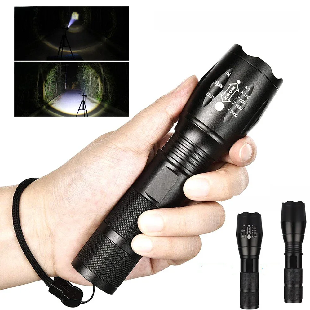 Outdoor handheld Flashlight Small Strong Light Portable Outdoor Rechargeable Super Bright Work Light