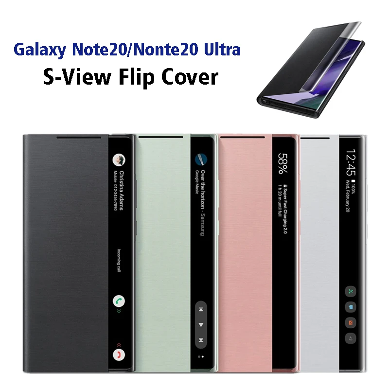 Smart Chip Flip-Free Answering Mirror Phone Case For Samsung Galaxy Note 20 / Note 20 Ultra