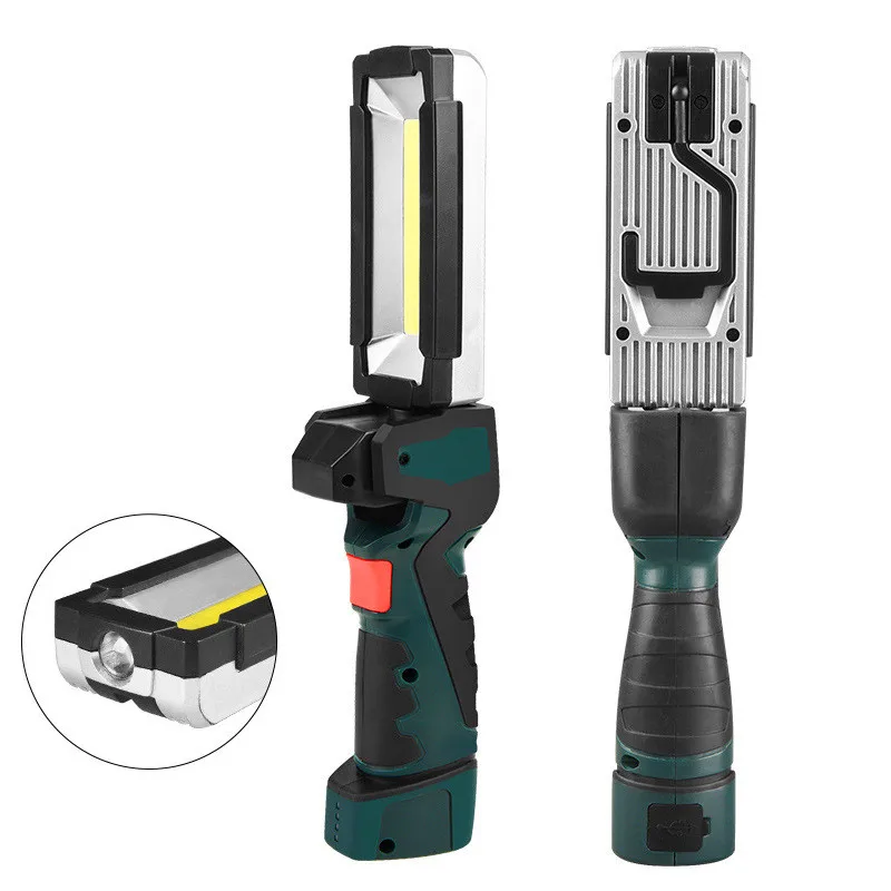 New Portable COB LED Flashlight USB Rechargeable Work Light Magnetic Lanterna Hanging Lamp with