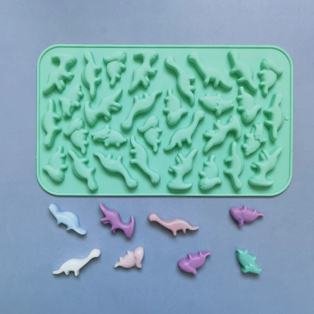30 Cavity Silicone Dinosaur Candy Molds Gummy Jelly Candy Chocolate Mold Ice Cube Tray Mould Fondant