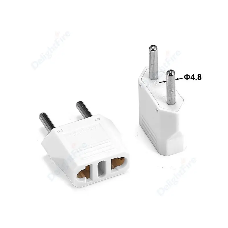 Copper US To EU Plug Adapter American To Euro Europe European Travel Power Adapter AC Converter