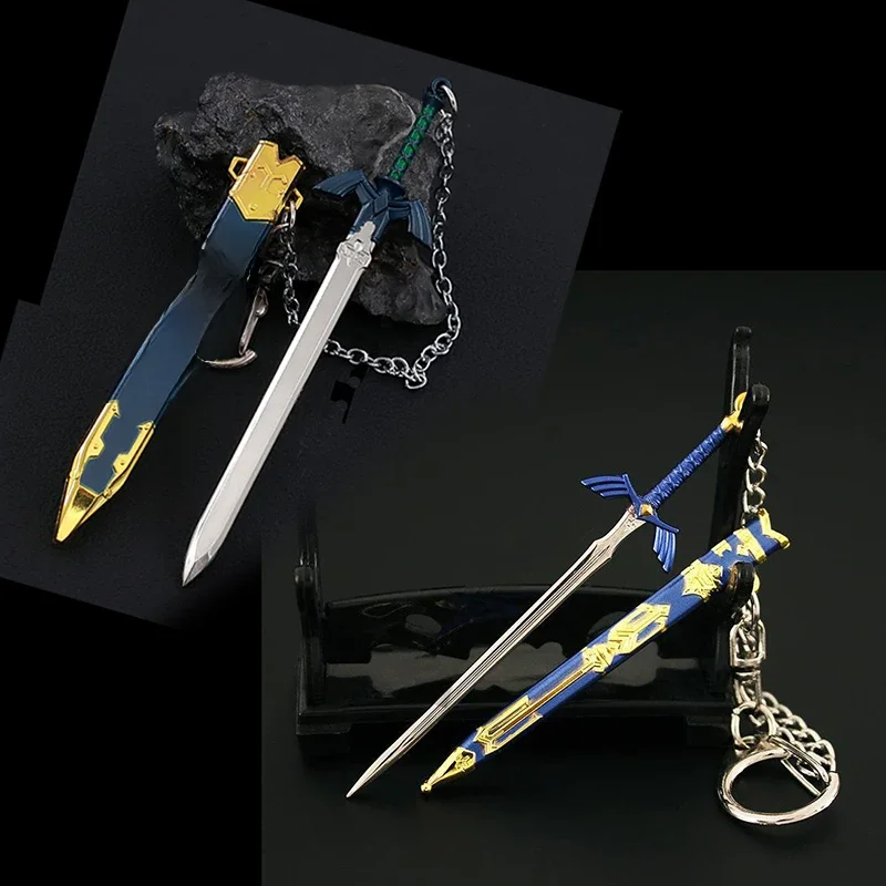 Game Zelda Link Master Sword Cosplay Keychain Unisex Openable Sword Pendant Keyrings Jewelry