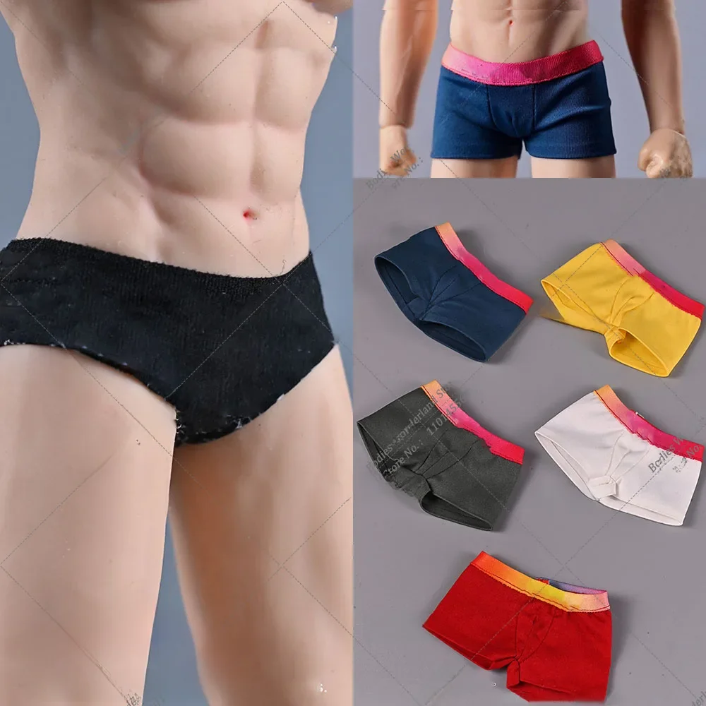 1/6 Scale Fashion Male Patterned Printed Colored Belt Boxer Briefs Underpants Underwear Model for