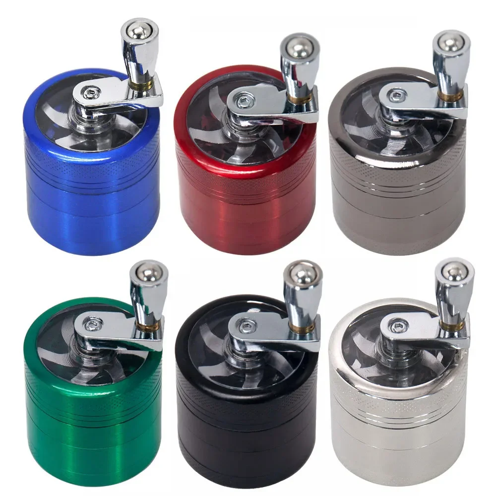 New 4-layer Tobacco Grinder 40MM Manual Metal Zinc Alloy Herbal Herb Mill Spice Crusher Smoke