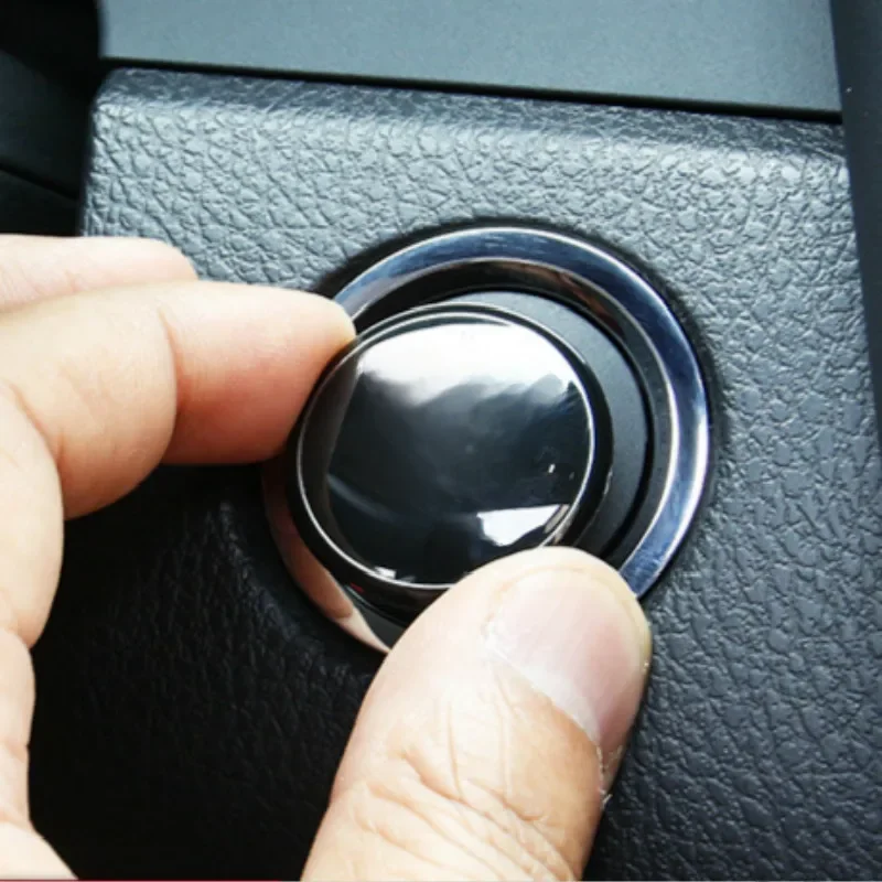Automotive Interior Stickers New Aluminium Alloy Engine Button Cover Ring Trim for Toyota Camry 2018