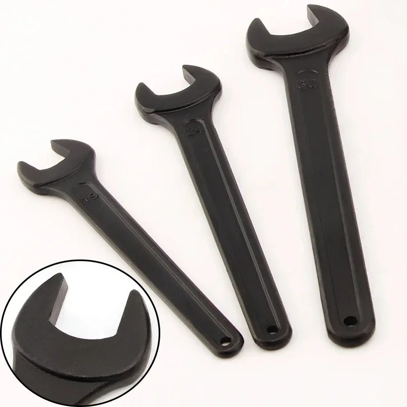 Heavy Duty Single Open End Wrench Black Spanner 14mm 16mm 17mm 18mm 19mm 21mm 22mm 24mm 27mm 30mm