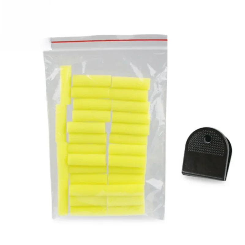 Malathorne 30 Pcs Cylinder-shaped Sponge Brush for Water-Base Table Tennis Glue+Random Color Clip