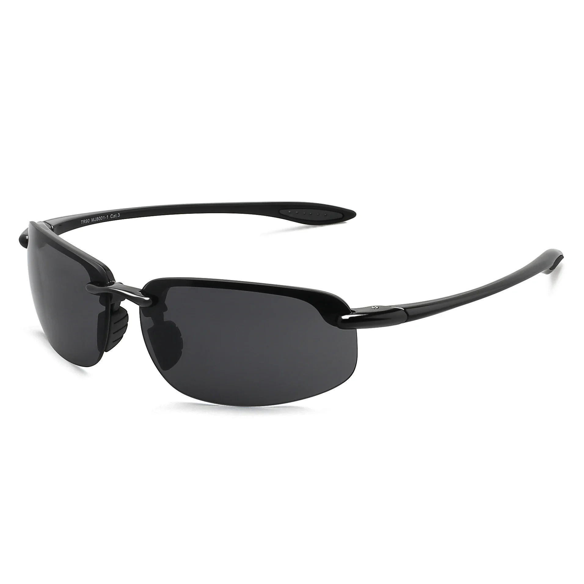 JULI Sports Sunglasses for Men Women TR90 Rimless Frame UV400 Protection for Running Fishing