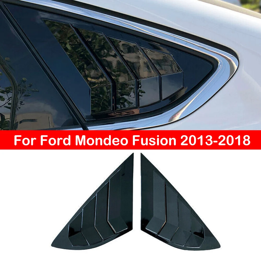 For Ford Mondeo Fusion Sedan 2013-2018 Car Rear Louver Window Side Shutter Cover Trim Sticker Vent