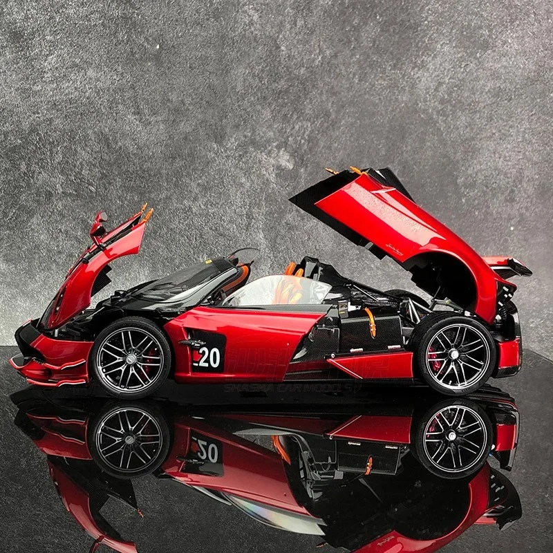 New 1/18 Pagani Huayra BC Alloy Sports Car Model Diecast Metal Racing Car Vehicle Model Sound and