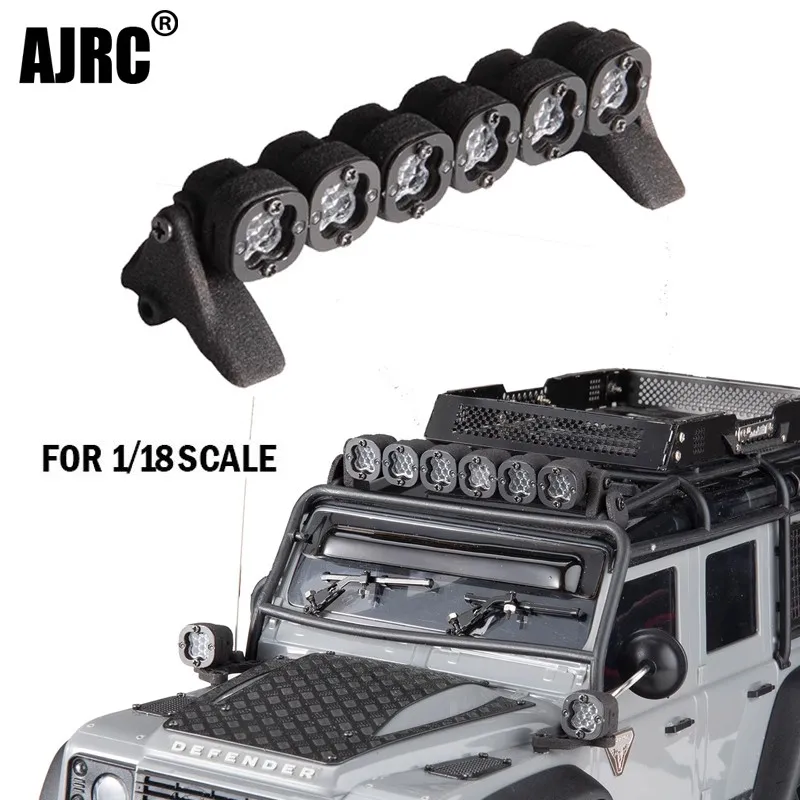 Roof Spotlight Luggage Rack Led For 1/18 1/24 Rc Crawler Car Traxxas Trx4m Defender Bronco Fms24