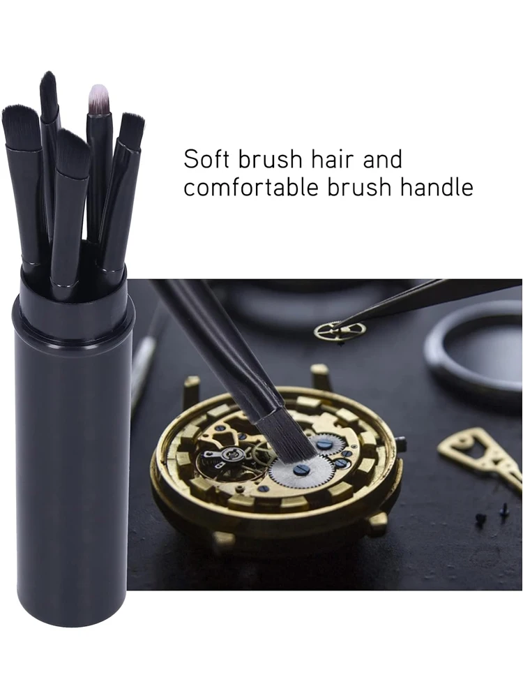 5PCS Watch Accessory Watch Cleaning Brush Set Wristwatch Movement Small Part Cleaning Soft Brushes