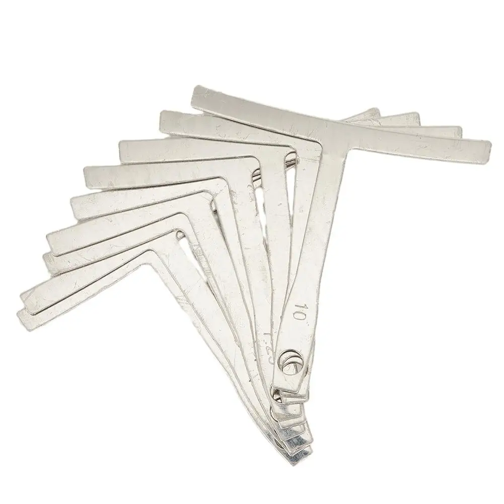9Pcs Guitar Under String Radius Gauge Neck Notched Straight Edge Builder Measure Durable Stainless