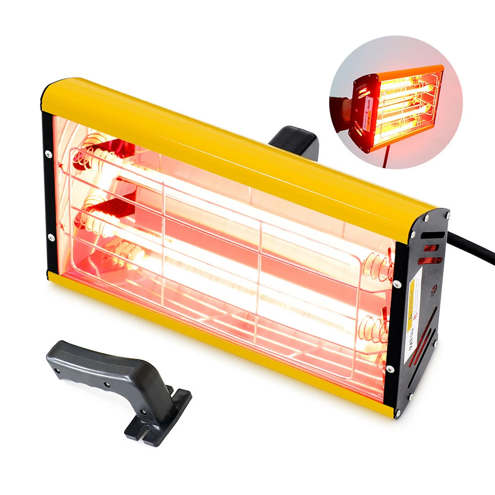 2000W Infrared Paint Curing Lamp for Drying Hot Paint Dryer Heating Lamp Heater Infrared Lamp Light