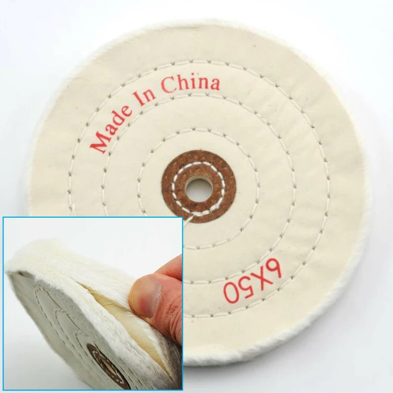 150mm Cloth Wool Polishing Wheel Buffing Pads Wheel Cleaning Pad Power Angle Bench Grinder Tool