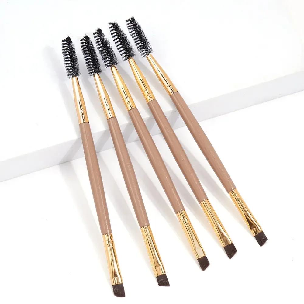 MAANGE 5 Piece/Set Eyeshadow Makeup Brushes Professional Double Ended Eyebrow Brush Comb For Women