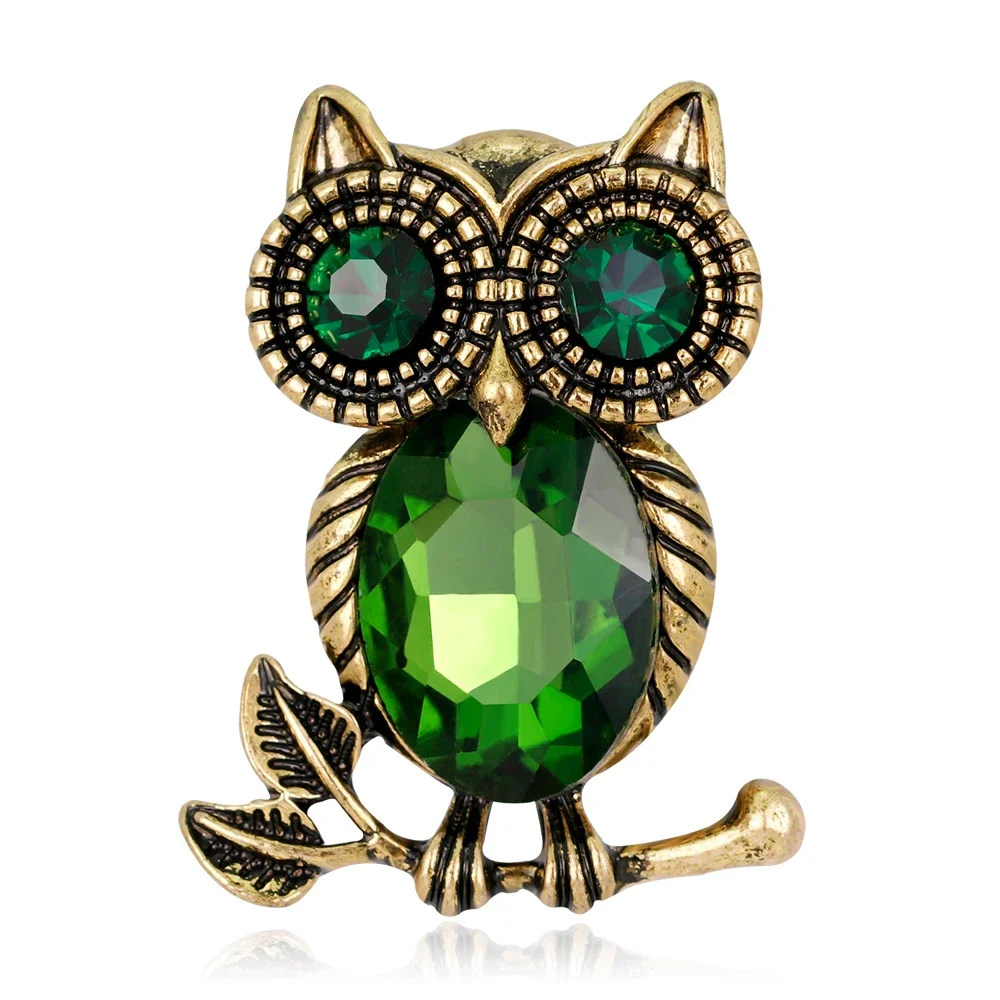 Lovely Owl Brooches For Women Korean Trendy Rhinestone Jewelri Brooch Bird Animal Pin Badg Clothes