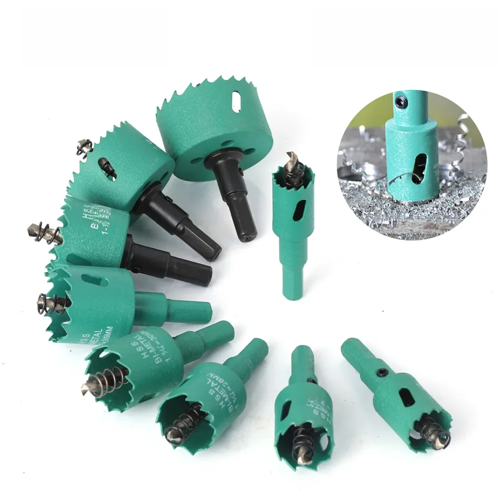 HSS Steel Drilling Hole Saw Drill Bit Cutter Bi-Metal for Aluminum Iron Stainless Steel DIY Wood