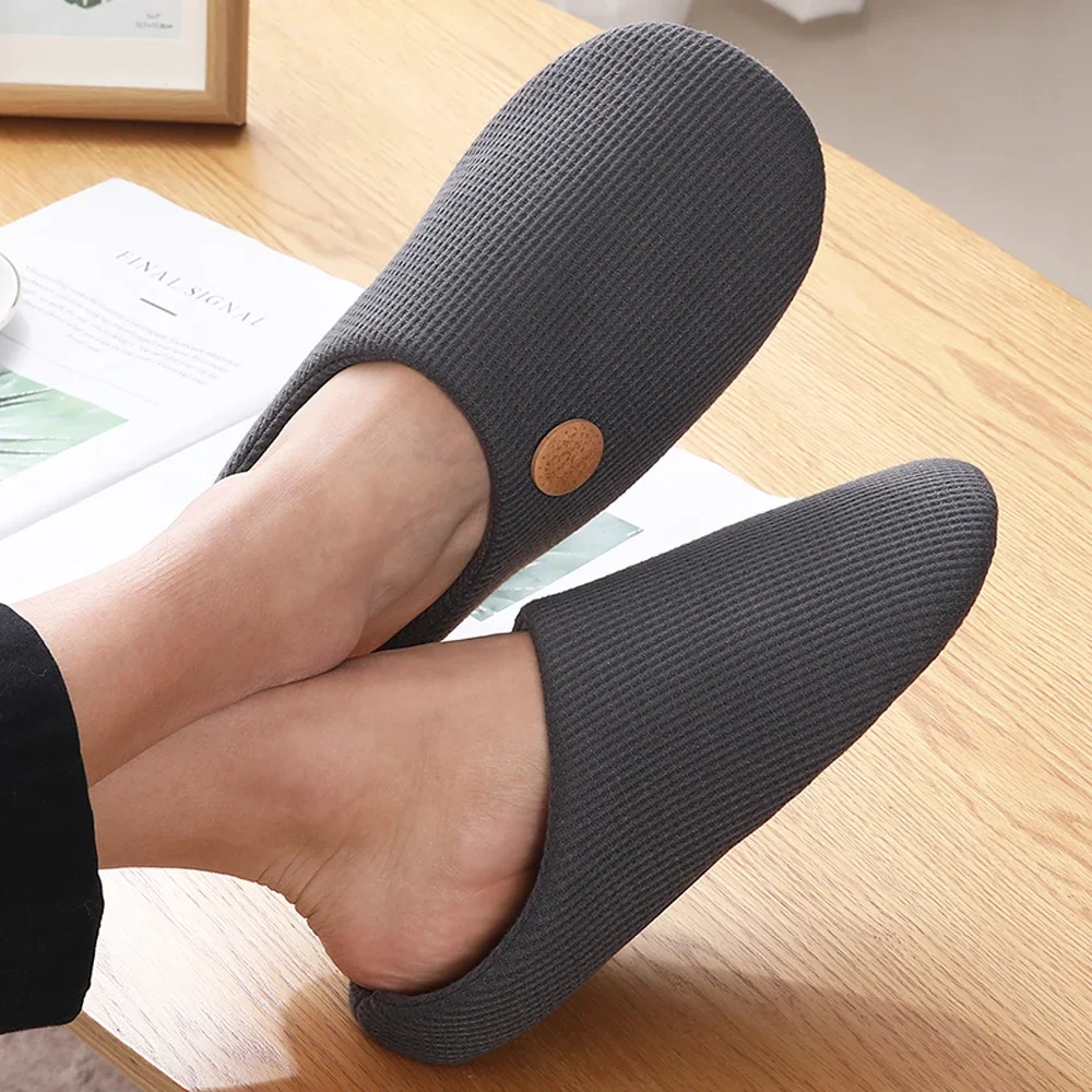Shevalues Home Soft Mules Slippers For Men And Women Winter Indoor Warm Non-slip Cotton Shoes Fluffy