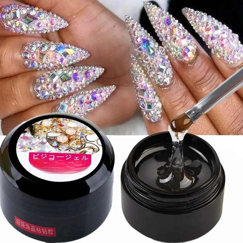 8ML Easy Stick Nail Patch Gel Fast Drying Rhinestone Decoration Adhesive Bond UV Glue No-Flowing