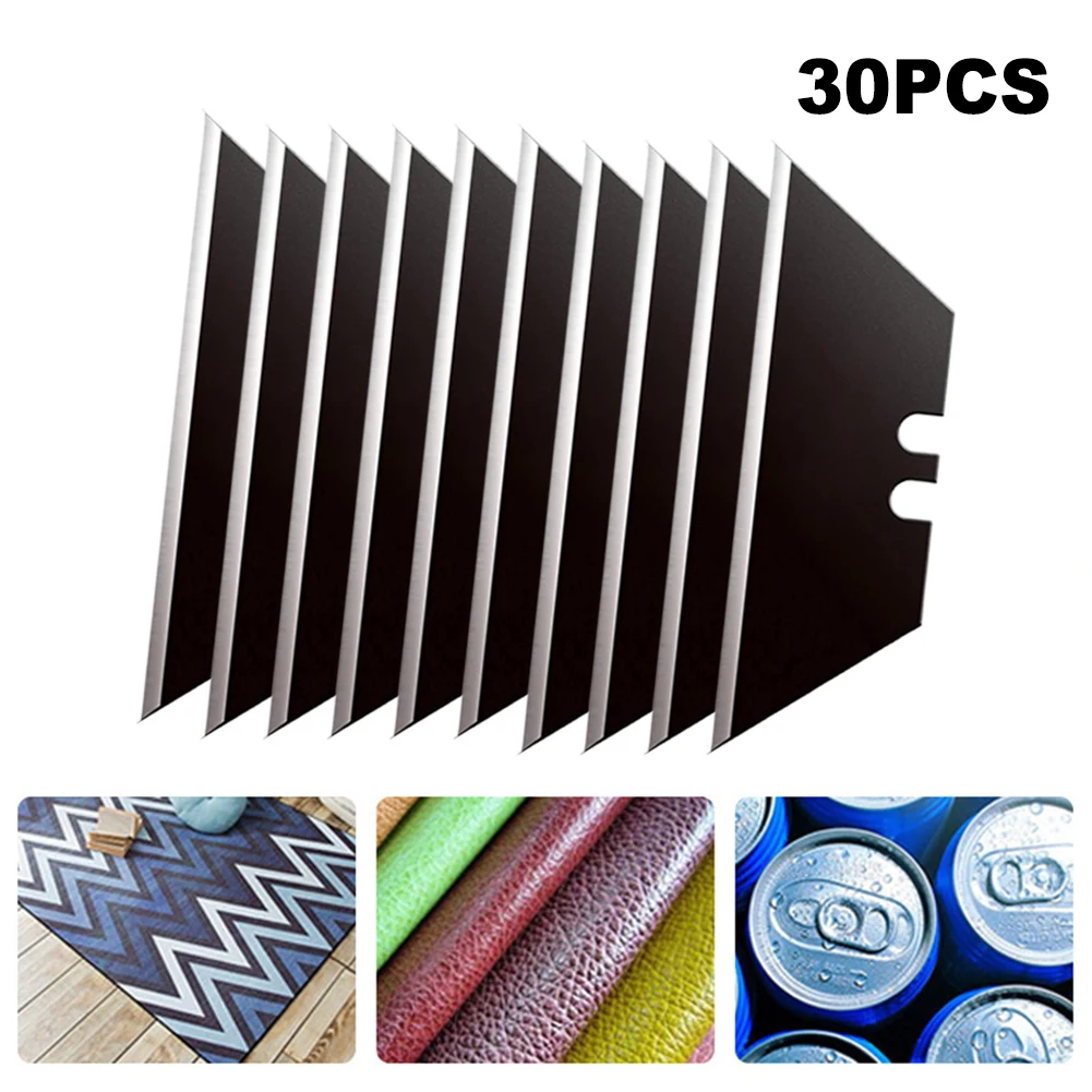 30Pcs/Set Trapezoidal Blade Replacement Blade 60# Carbon Steel Multifunction Engraving Craft Knives
