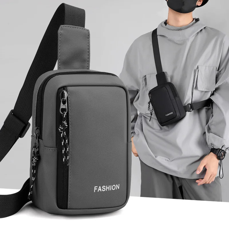 Men's Chest Bag Small  Large Capacity Multifunctional Shoulder Bag Waterproof Mobile Phone Bag