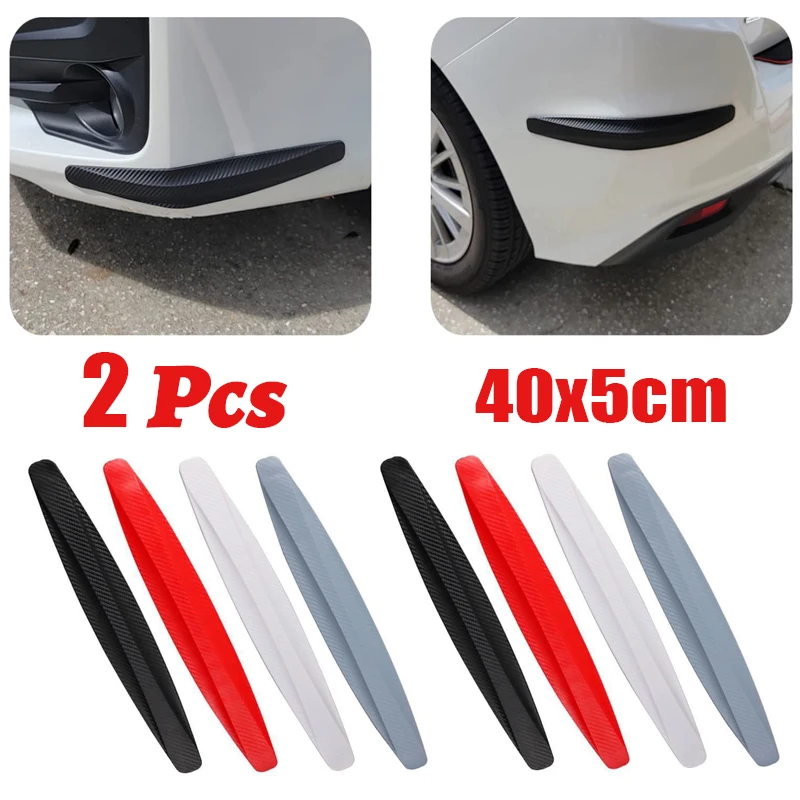 2Pcs Car Bumper Protector Strip Anti-collision Protection Strips Sticker Guard Corner Protector