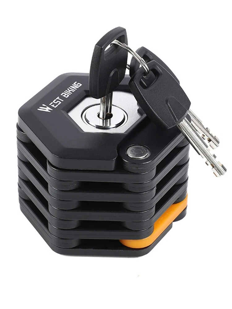 Password Bike Bicycle Lock Foldable Hamburg-Lock With 3 Keys Bike Chain Lock Alloy Anti-Theft