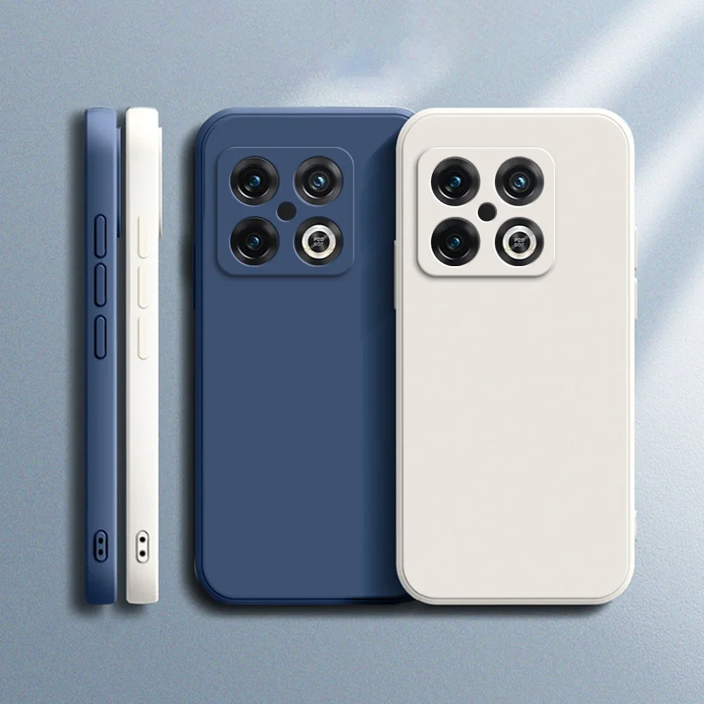 Luxury Shockproof Phone Case for Oneplus 10 Pro 10T 10R 10Pro 5G Simple Square Liquid Silicone