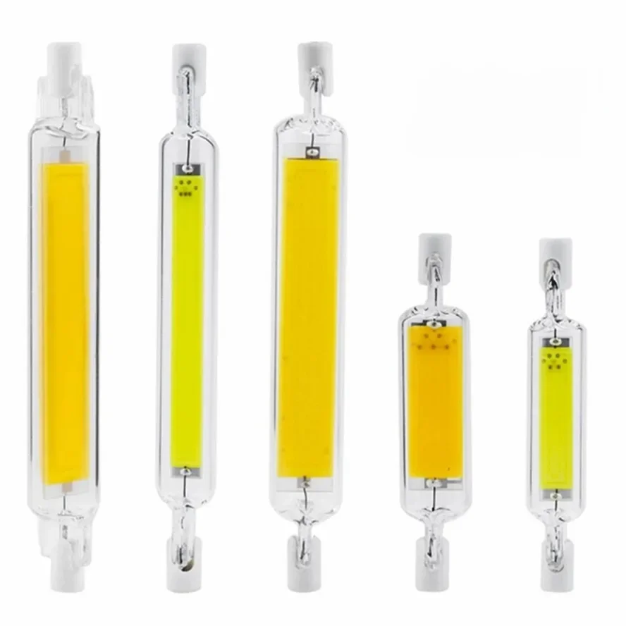 HHLZYH R7s LED COB Glass Tube 78mm 189mm 118mm J78 J118 High Power COB Light Bulb AC110V 220V Home