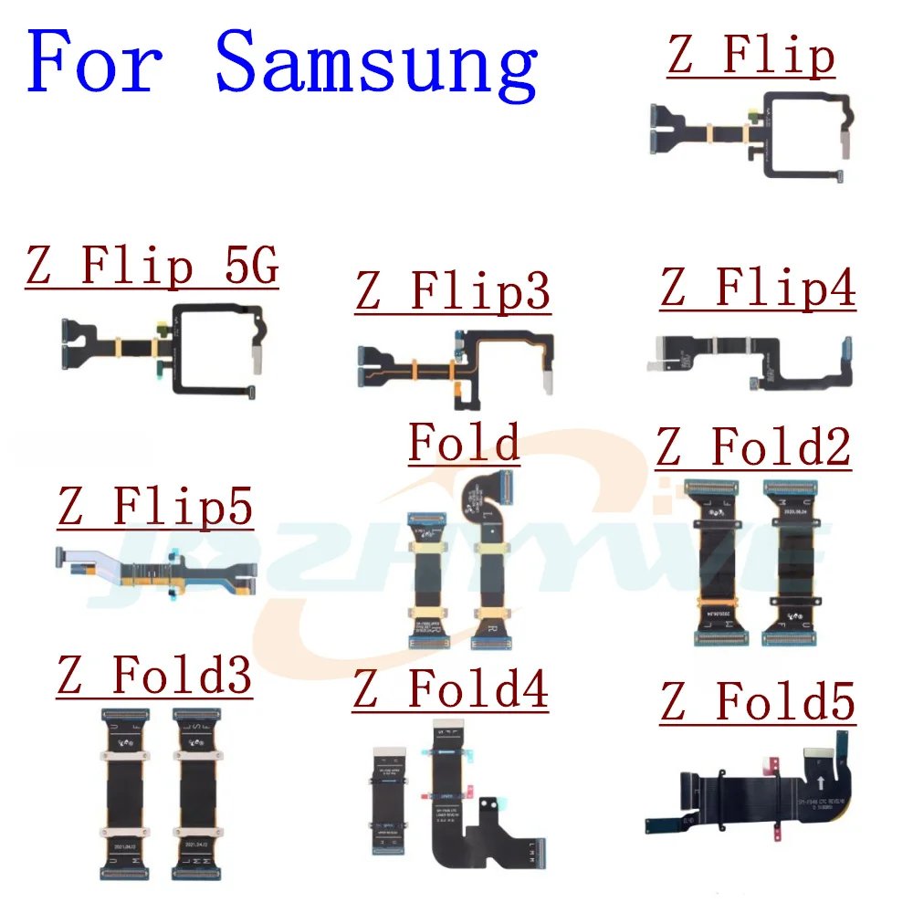 Spin Axis Flex For Samsung Galaxy Z Fold Flip 2 3 4 5 Flip4 Fold4 Fold5 MainBoard Connector LCD