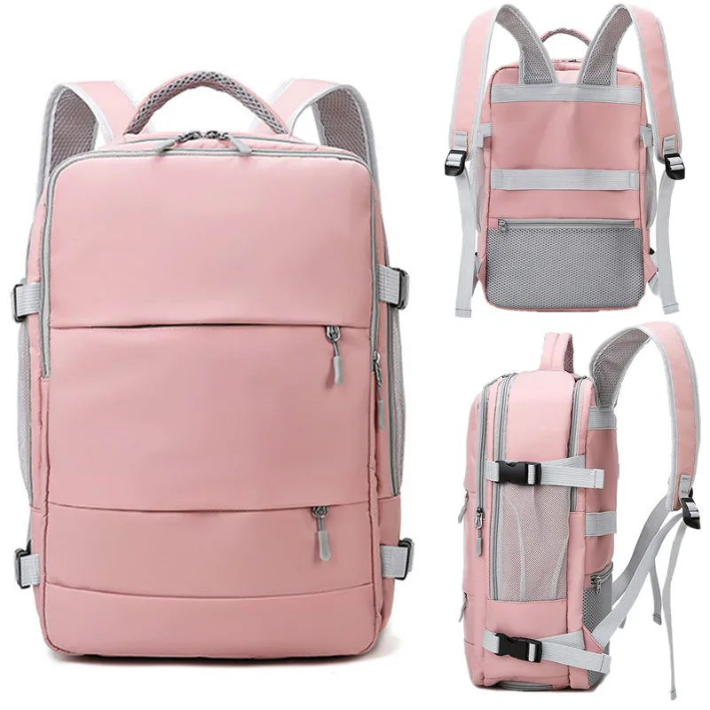 Travel Backpack Women Large Capacity Waterproof Anti-Theft Casual Daypack Bag with Luggage Strap &