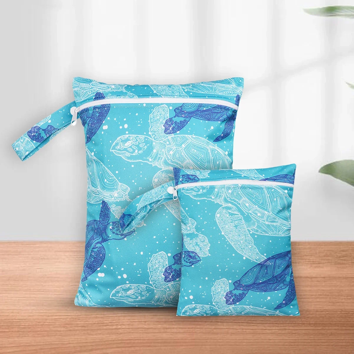 2pcs Cloth Diaper Wet Dry Bags Waterproof Reusable Travel Beach Pool Daycare Soiled Baby Items Yoga