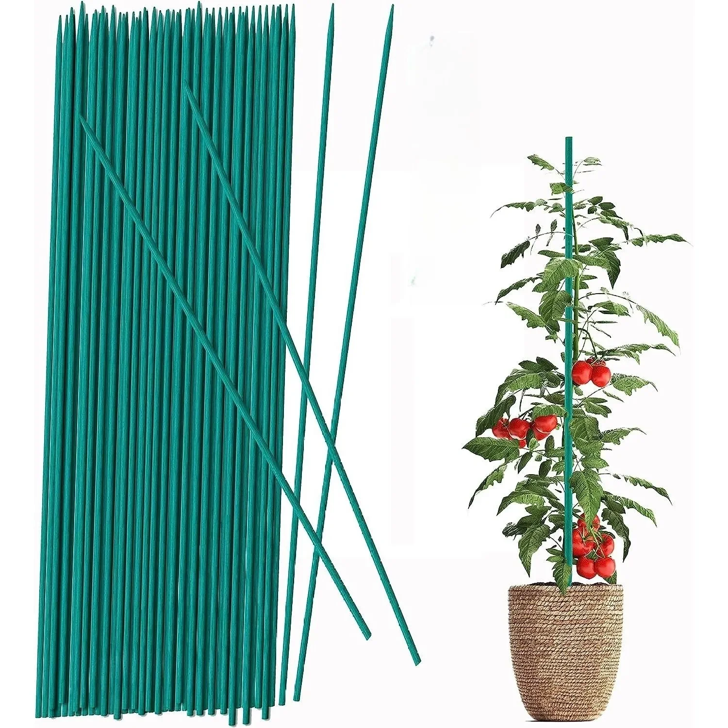 25pcs Bamboo Plant Stakes,Plant Sticks Support,Floral Plant Support Wooden,Indoor Gardening Plant
