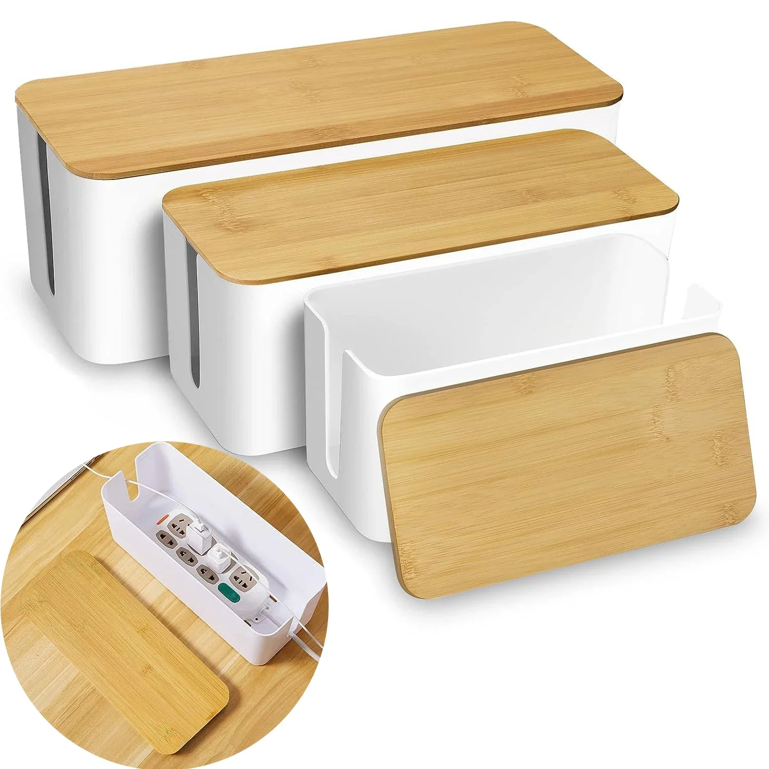 Cable Storage Box Power Line Dustproof Case Charger Socket Organizer For Wire Plug Protection