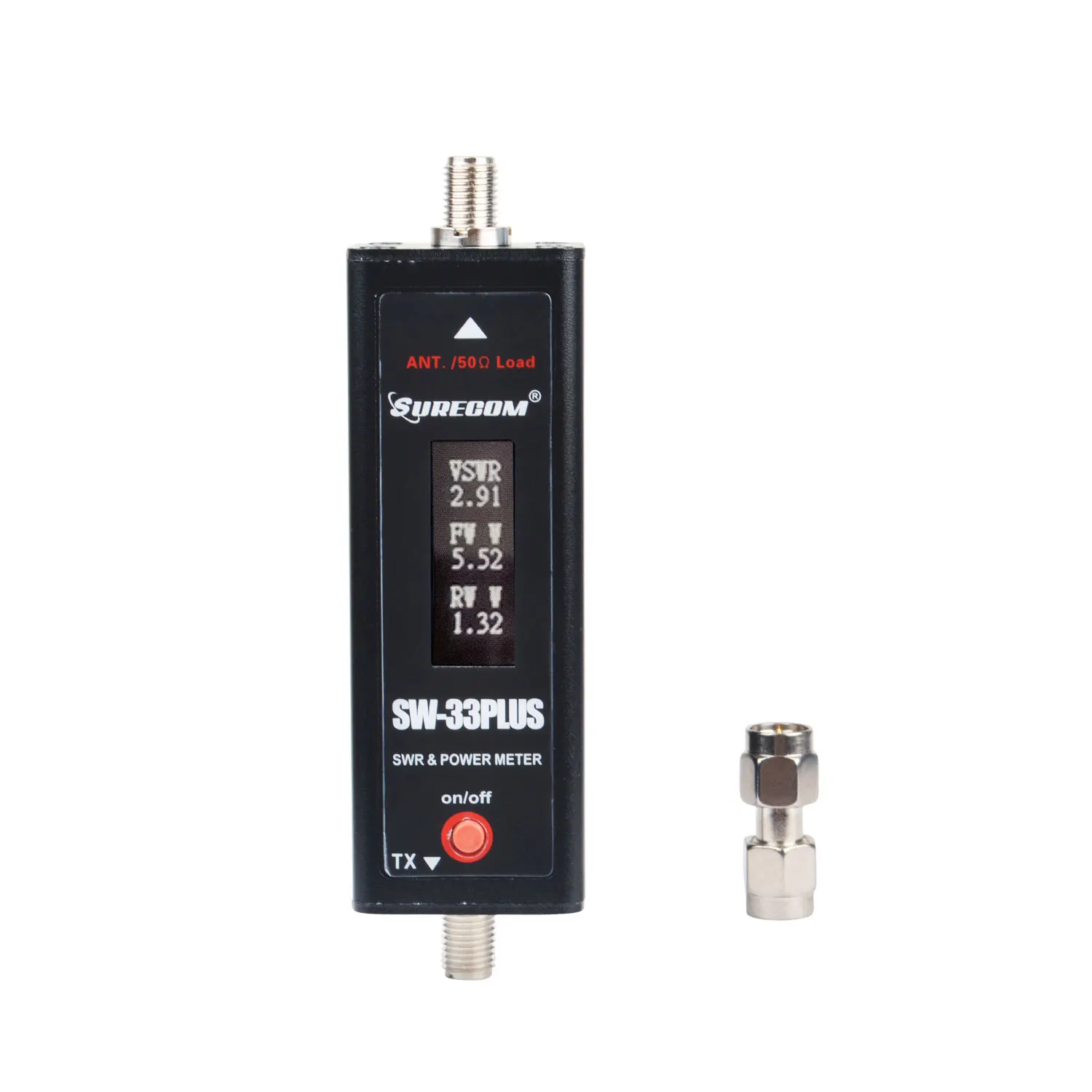 SURECOM SW-33Plus VHF/UHF 100W POWER 125-525 MHz Mini RF Power & SWR Meter and Easy to Install
