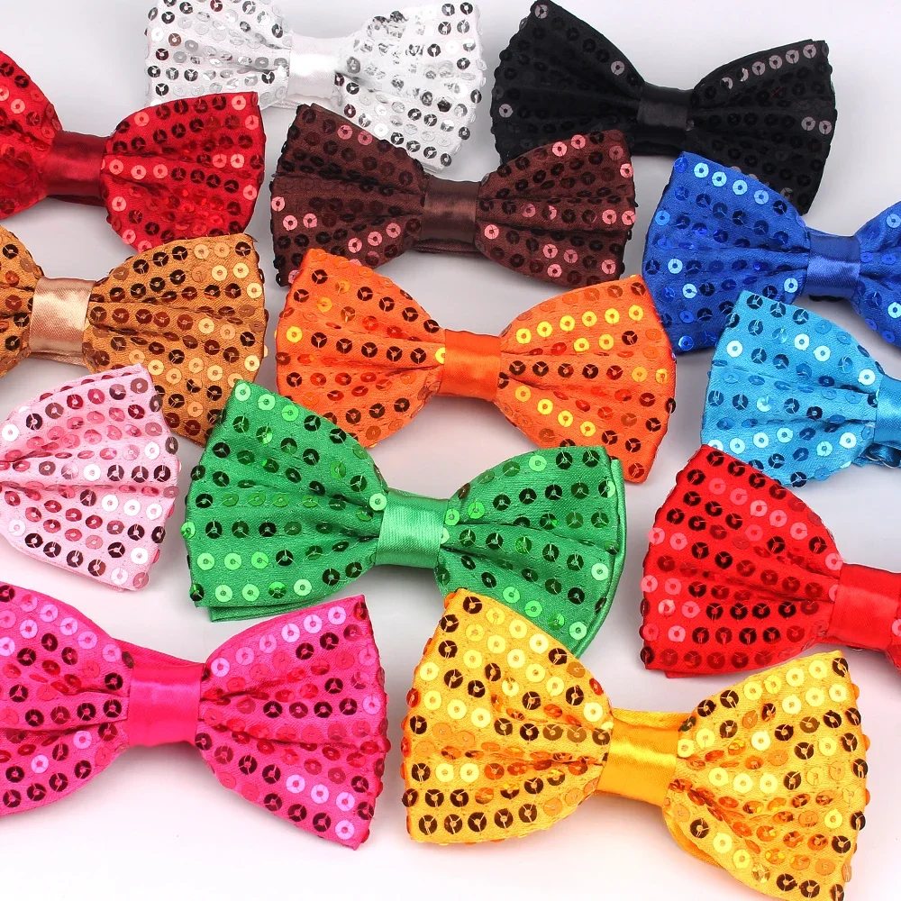 Fashion Bow Tie For Men Women Classic Sequins Bowtie For  Wedding Party Bowknot Adult Mens Bowties
