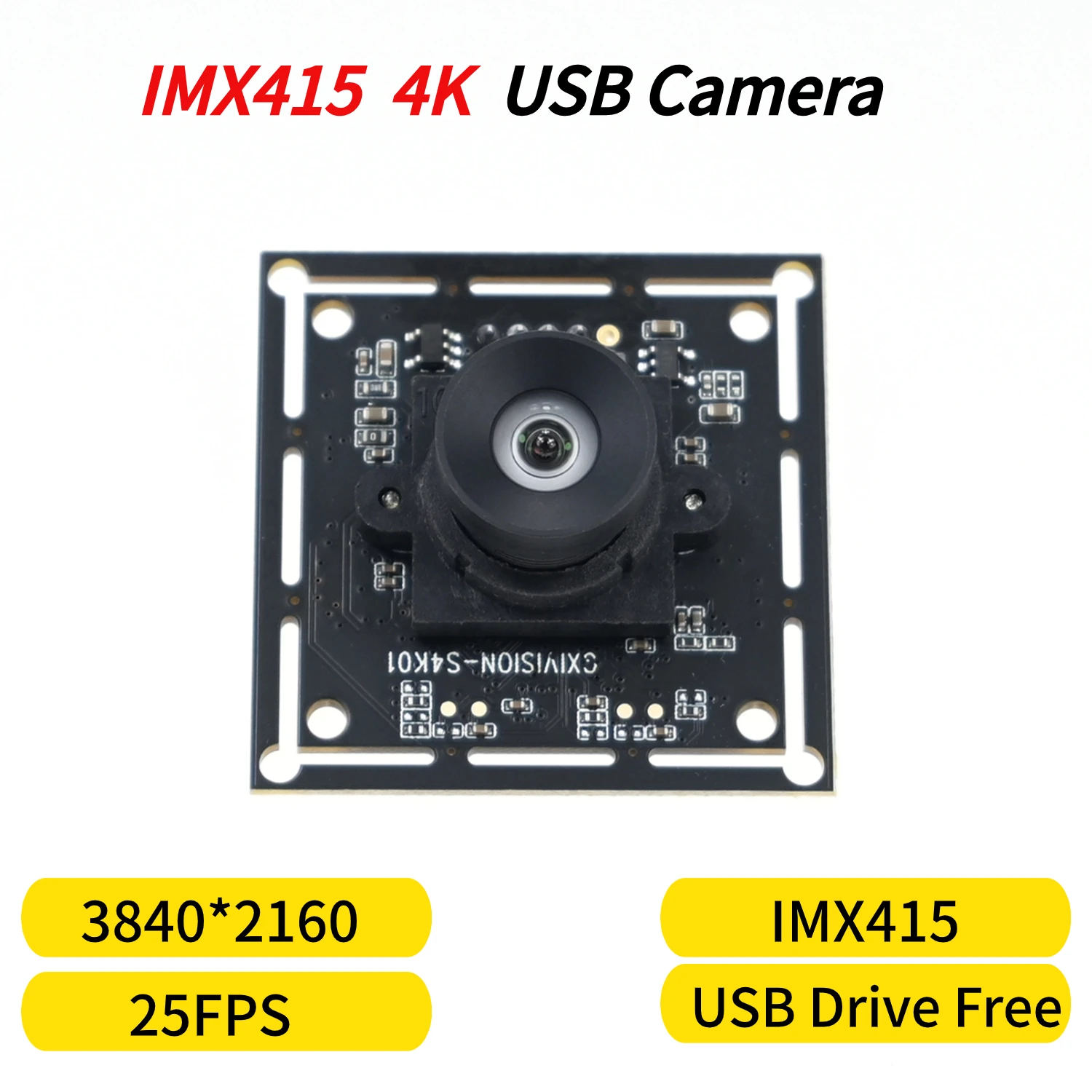IMX415 4K USB Camera Module 25FPS 3840x2160 8MP Webcam HD Fixed Focus For Industrial Machine Face