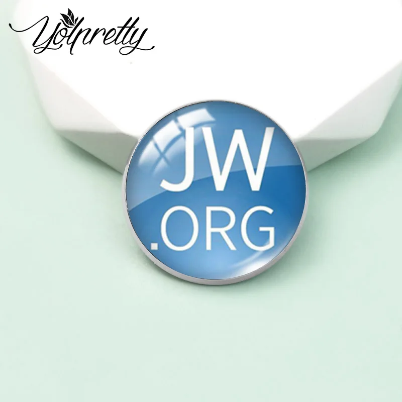 2023 New Arrival Fashion JW.ORG Jehovah's Witnesses JW the Bible Love Glass Dome Round Brooch