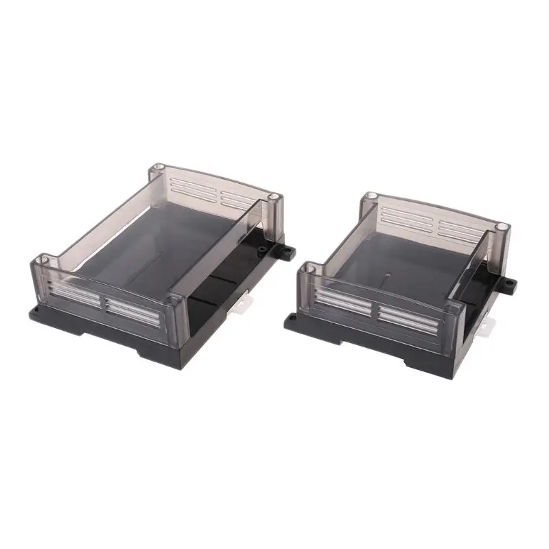 2024 New PLC Industrial Control Plastic Project Box 95x90x40mm 125x90x40mm Case Enclosure Transparent Cover for Din Rail Device