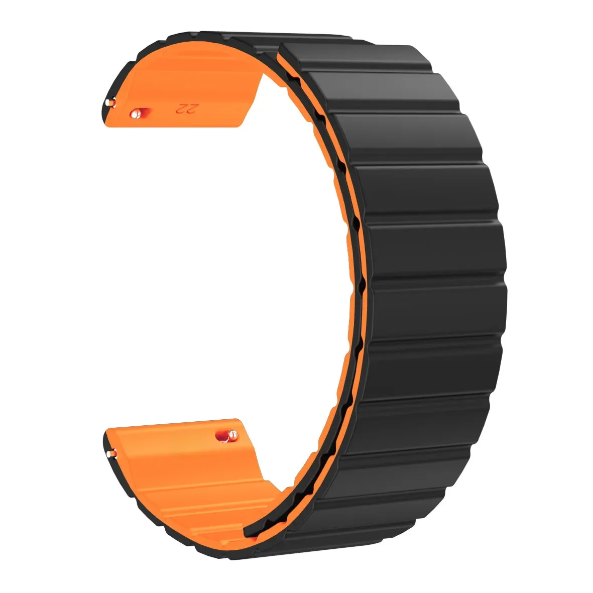 16mm 18mm 20mm 22mm Silicone Magnetic Rubber Watch Strap Band For Smart Sport Watch Connected