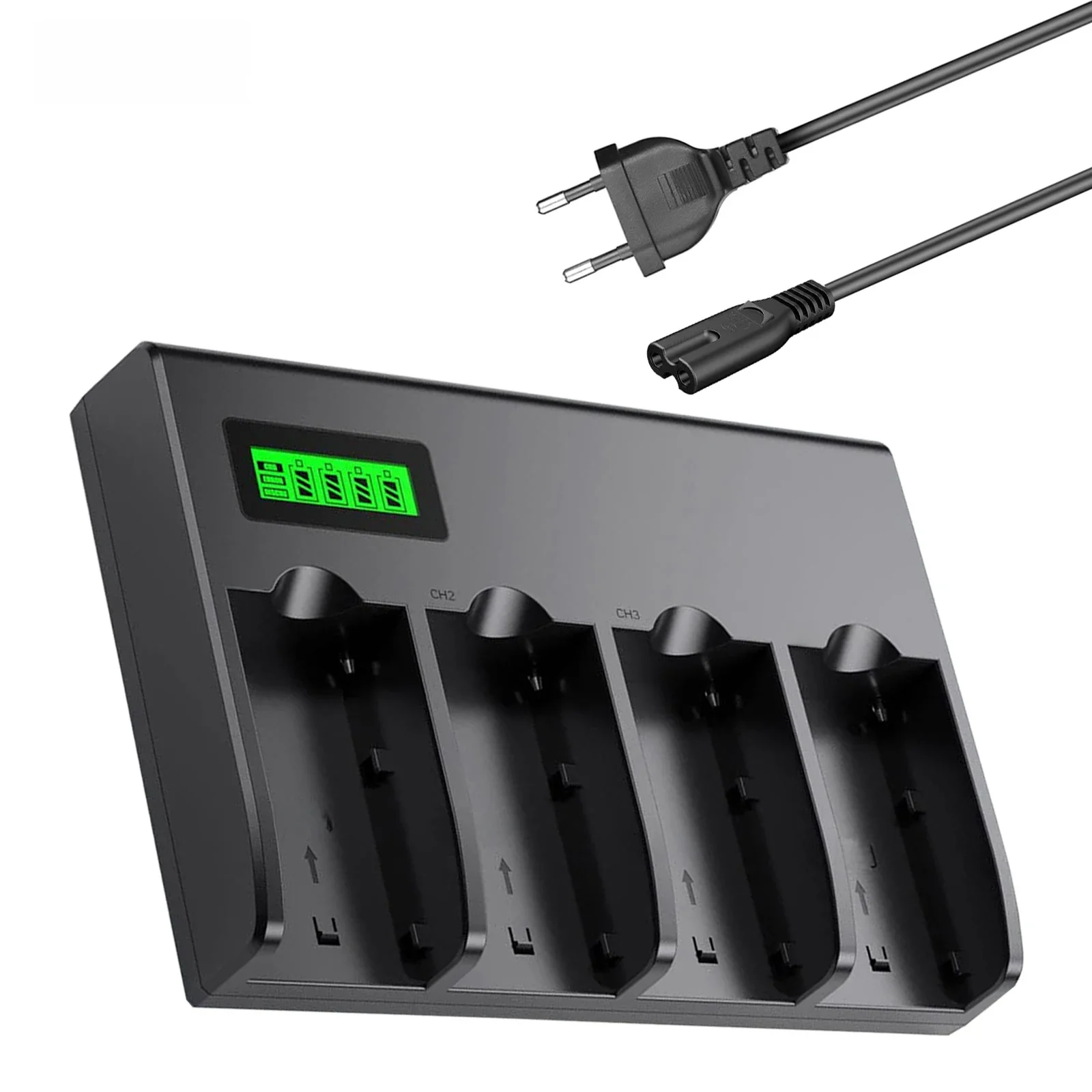 4-Channel Battery Charger with LCD Display for Sony NP-F970, NP-F960, NP-F770, NP-F750, NP-F570,