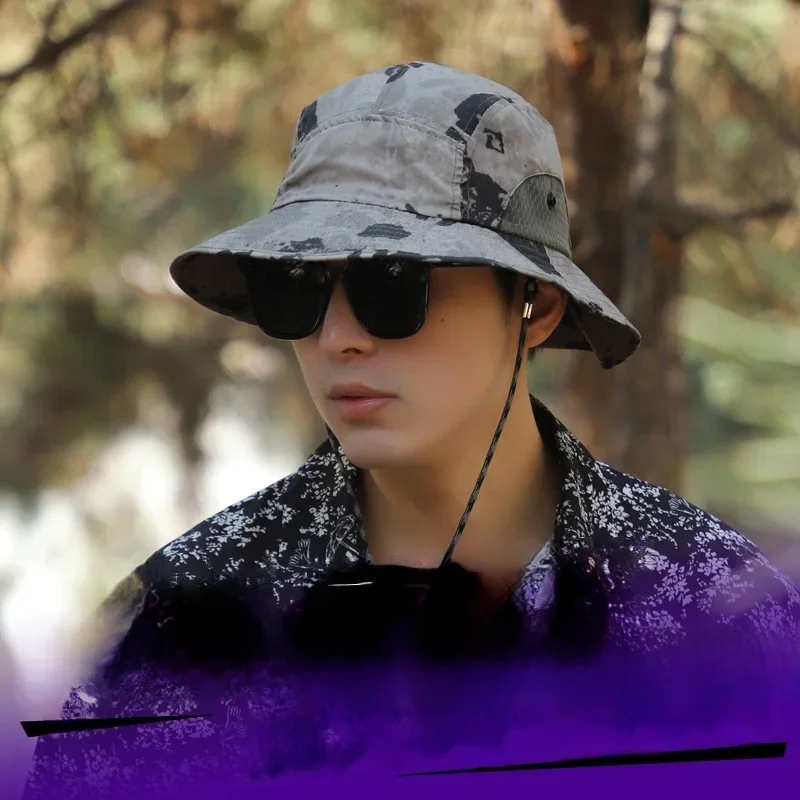 60-65cm Xxl Big Head Hat Men Summer Outdoor Jungle Fisherman Cap Lightweight Sunscreen quick-drying
