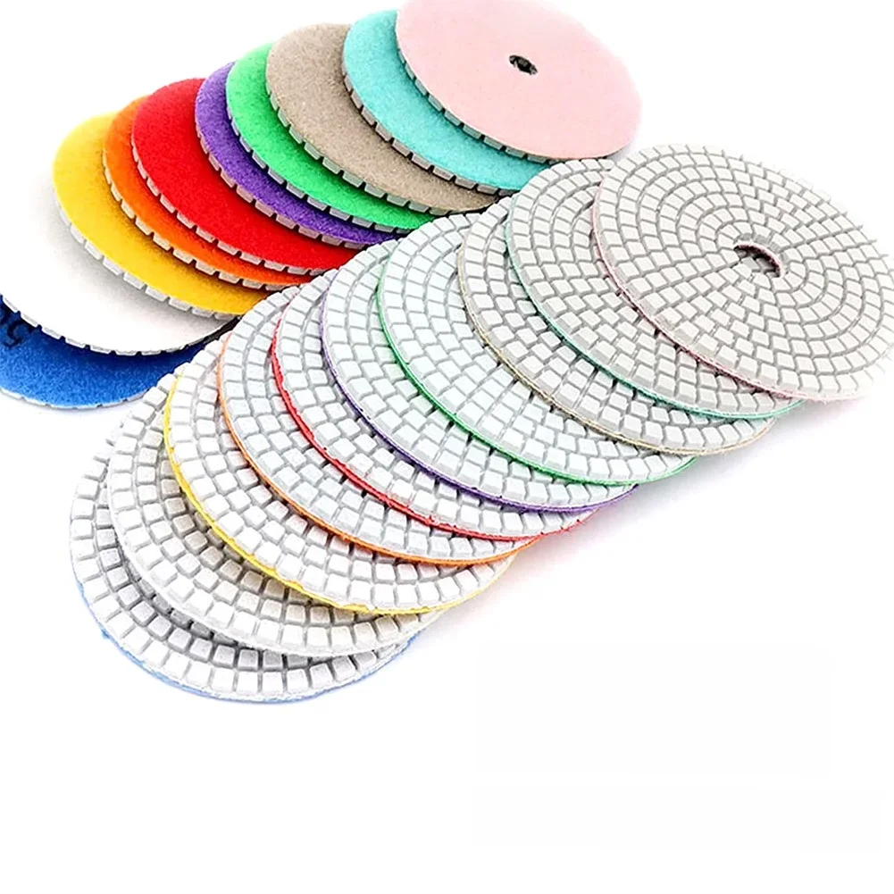 4 Inch 100mm Diamond Polishing Pads Wet/Dry Flexible Pads For Granite Stone Concrete Marble Sanding