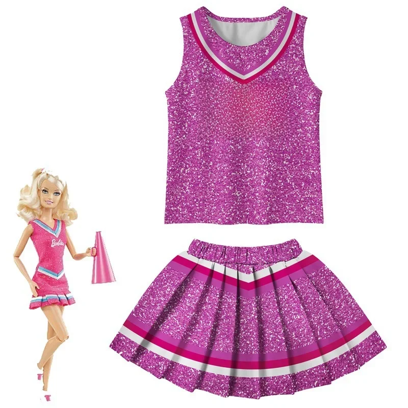 MINISO Live-action Movie Barbie Peripheral Two-dimensional Skirt Suit Children's Halloween Cos