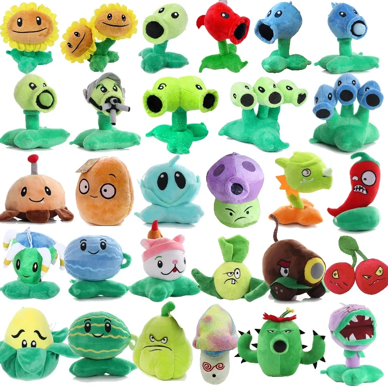 Plants Vs Zombies Stuffed Toys WallNut Sunflower Cherry Bomb Peashooter Potato Mine Chomper Snow Pea