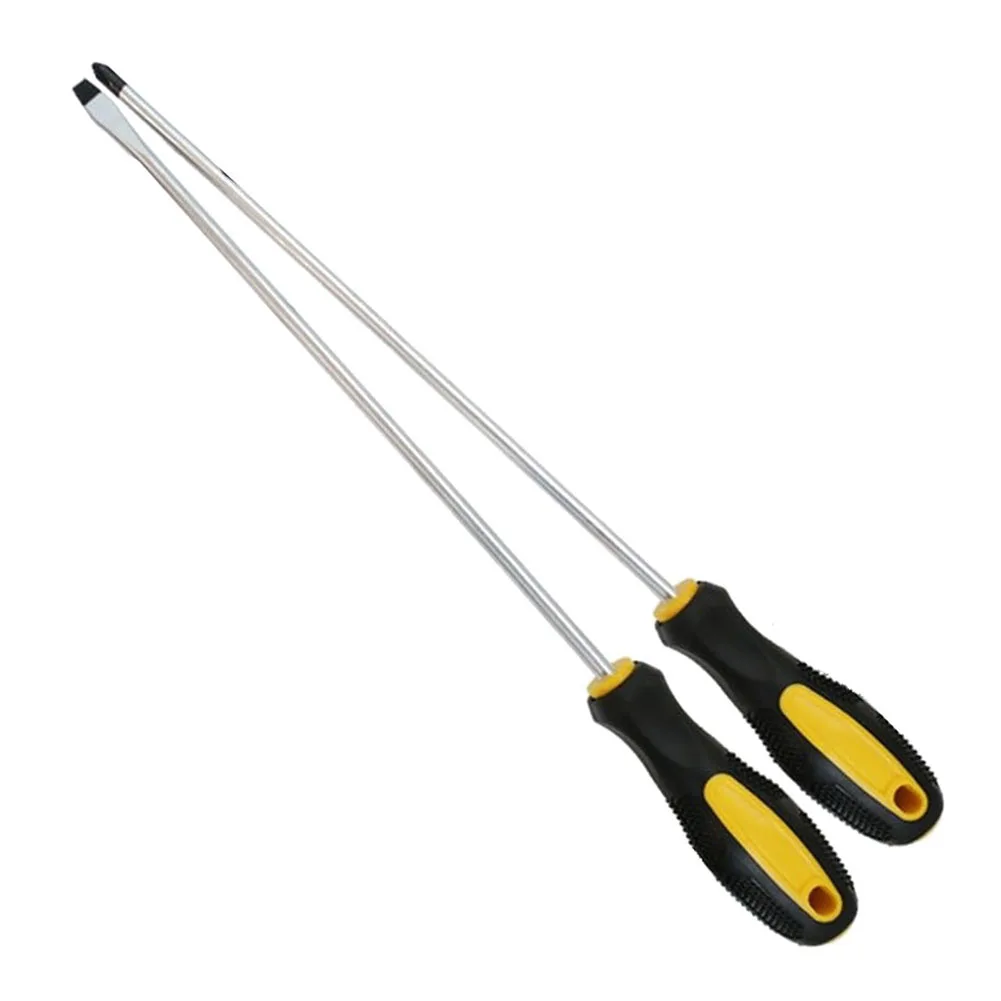 12 Inch Long Handle Screwdriver Slotted Cross Head Magnetic Screwdriver Bits Anti Slip Manual Screw
