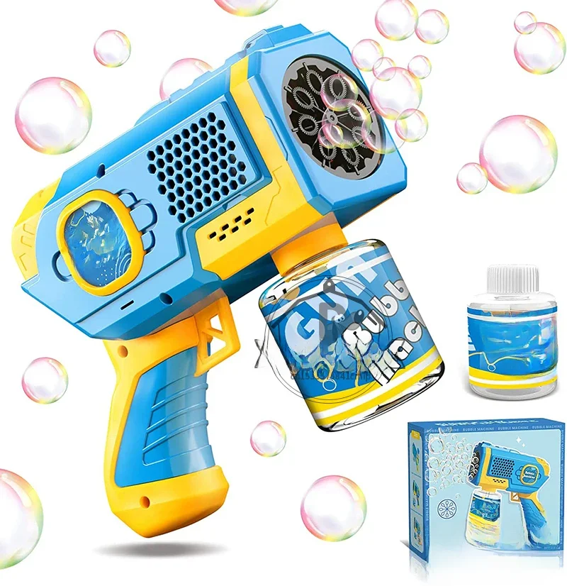 Astronaut Automa Bubble Machine for Children Bubble Gun Rocket Launcher Bubble Blower for Kids Soap